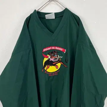 90s USA starbus 나일론 풀오버 그린