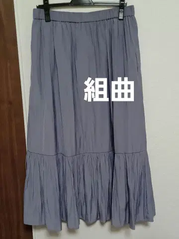 연보라 플레어 스커트 허리