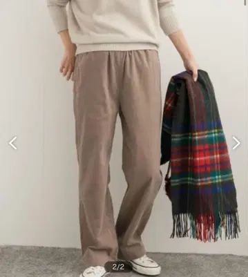 URBAN RESEARCH DOORS 코듀로이 이지 팬츠 그레이지