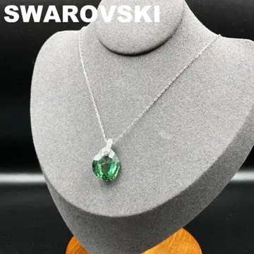 Swarovski 목걸이 크리스탈 그린 실버 큐빅