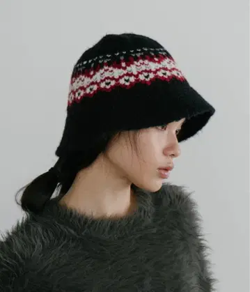 듀이 자카드 니트 버킷햇 YARD PLUS/AUNTMARIE'S