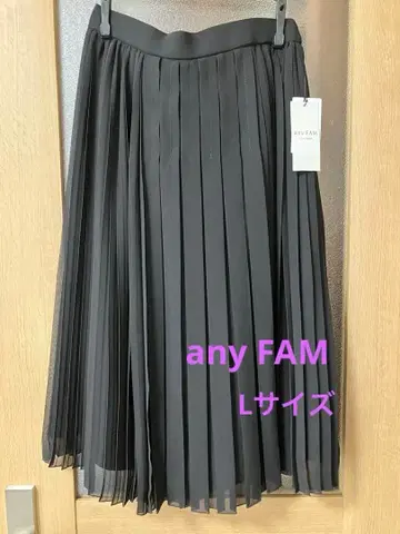 any FAM 플리츠 스커트 [ 블랙 L 사이즈 ]