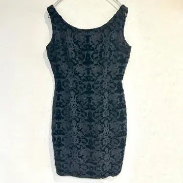 [ 캐서린 햄넷 ] 슬리브리스 원피스 리키 패턴 뒷지퍼 M