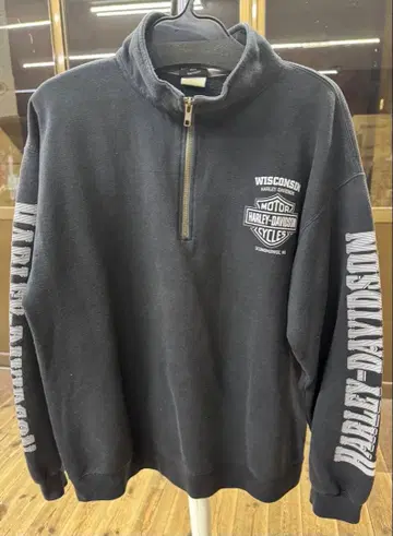 Harley-Davidson 하프 지퍼 맨투맨 L