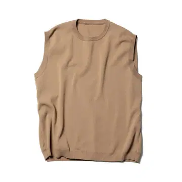 소프넷 SOPHNET. 베이지 니트 슬리브리스 베스트 사이즈 M