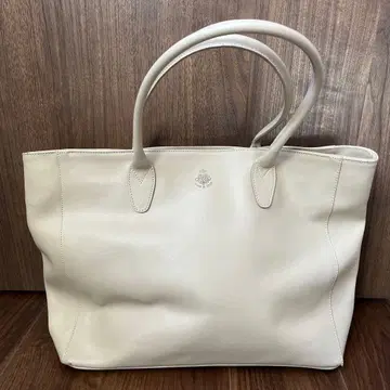 [ nano universe ] 베이지 이탈리아 가죽 토트백