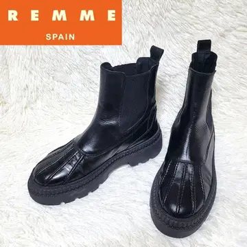 새상품급 레메 REMME 사이드 고어 부츠 통굽 트랙 밑창 24