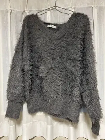 나노 유니버스 복슬복슬 니트 그레이