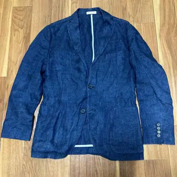 릭테일러 네이비 린넨 테일러드 자켓