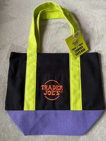 [택 포함 새상품] 레어 Trader Joe's 캔버스 미니 토트