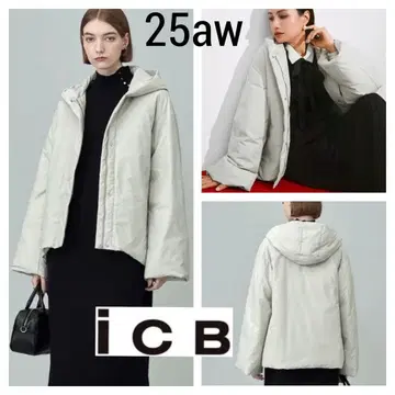 25aw 새상품급 ICB 발수 가공 ADS 다운 후데트 미들 기장 코트