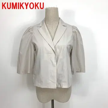 A5507 쿠미쿄쿠 7부 소매 테일러드 자켓 퍼프 슬리브 베이지 S2