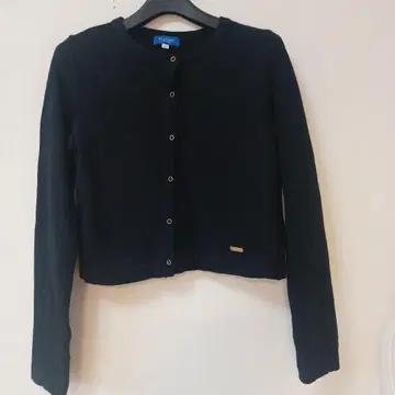 BLUE LABEL 블랙 긴팔 가디건 38 짧은 기장