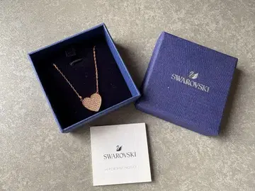 Swarovski 로즈 골드 하트 목걸이
