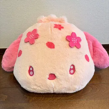 산리오 포차코 얼굴 빅 쿠션 봉제 인형 사쿠라 핑크 빅