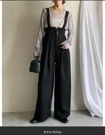 하이웨스트 코르셋 디자인 서스펜더 포함 올인원