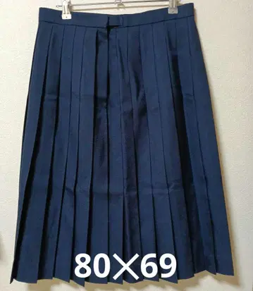 네이비 플리츠 스커트 80 x 69