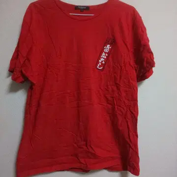 Doublefocus [ 3L ] 빨간색 T셔츠 캐릭터 프린트