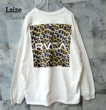 RVCA 루카 Lsize 롱 슬리브 자수 로고 백 로고 화이트