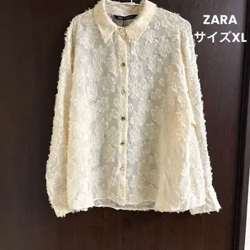 미사용 택 포함 ZARA 시어 셔츠 시어 블라우스 사이즈 XL