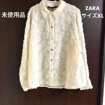 미사용 택 포함 ZARA 시어 셔츠 시어 블라우스 사이즈 XL