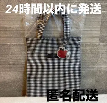 familiar 패밀리아 토트백 블랙 화이트 깅엄 체크 체크