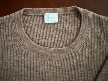 새상품 C T Plage 울 100% 니트 리브 니트 카멜 미사용