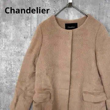 Chandelier 노카라 코트 알파카 울 고급 심플