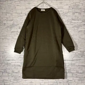 Alma Design 긴팔 롱 원피스 올리브 M 사이즈 속기모