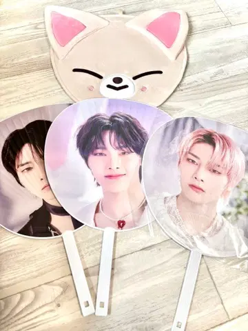 straykids 폭시니 아이엔 부채 커버 부채 4세트