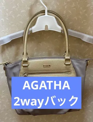 AGATHA 그레이 골드 2WAY 핸드백 무료배송!