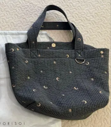 누비 토트백 미카즈키 x 흑먹색 L 사이즈