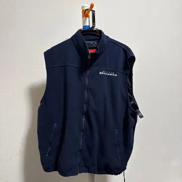 NFL 네이비 집업 베스트 XL