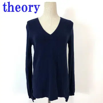 띠어리 긴팔 V넥 스웨터 네이비 네이비 컬러 울 100% S C4961