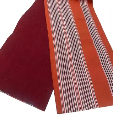 쿄후쿠로 오비 줄무늬 면 나고야 오비 새상품급