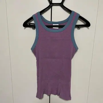 CIAO PANIC 리브 편직 탱크탑 퍼플/블루