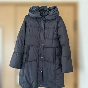 smart pink 후드 부착 다운 자켓 블랙