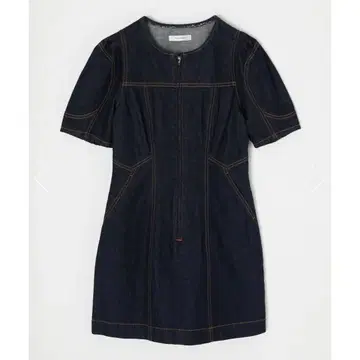 moussy 마우지 반팔 데님 미니 원피스
