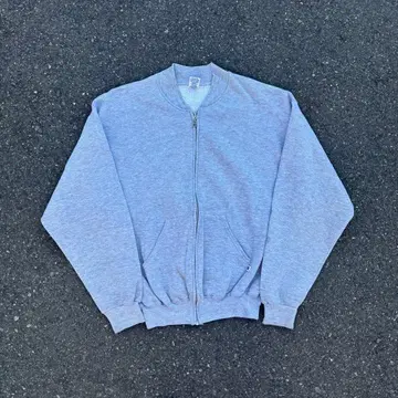 90s 러셀 애슬레틱 그레이 지퍼 맨투맨 자켓