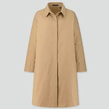 UNIQLO 코튼 셔츠 코트 베이지