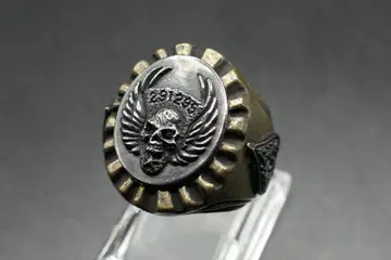 미사용 18호 291295 HOMME 스컬 윙 반지 반지 놋쇠