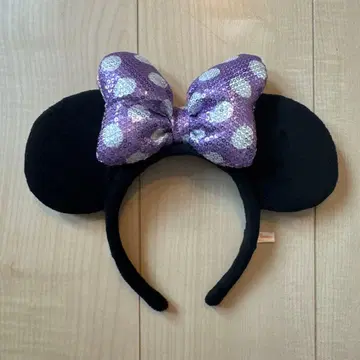 디즈니 리본 보라색 머리띠