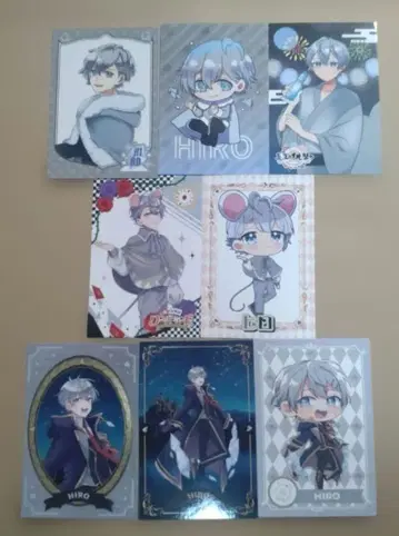 컬러풀 피치 히로군 트레이딩 카드 8장