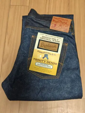 미사용 스튜디오 다치산 트리니티 청바지 D1902 클레이지 W36