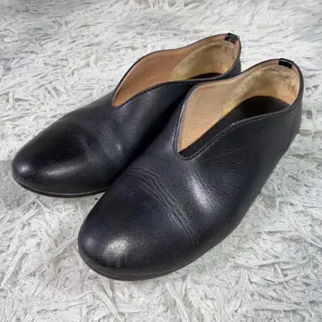 SAYA 사야 천연 가죽 신발 플랫슈즈 슬립온 24.5