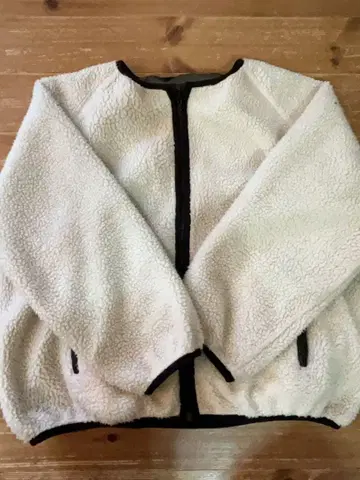 여성용 화이트 플리스 자켓 리버서블 L 사이즈