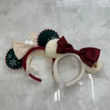 디즈니 크리스마스 미키 귀 머리띠