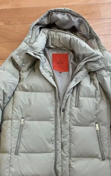 ROSSO 후드 부착 다운 자켓 M 라이트 그레이