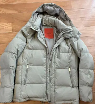ROSSO 후드 부착 다운 자켓 M 라이트 그레이