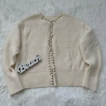 [ 새상품급 ] 르쿨르 블랑 펄 가디건 아이보리 M